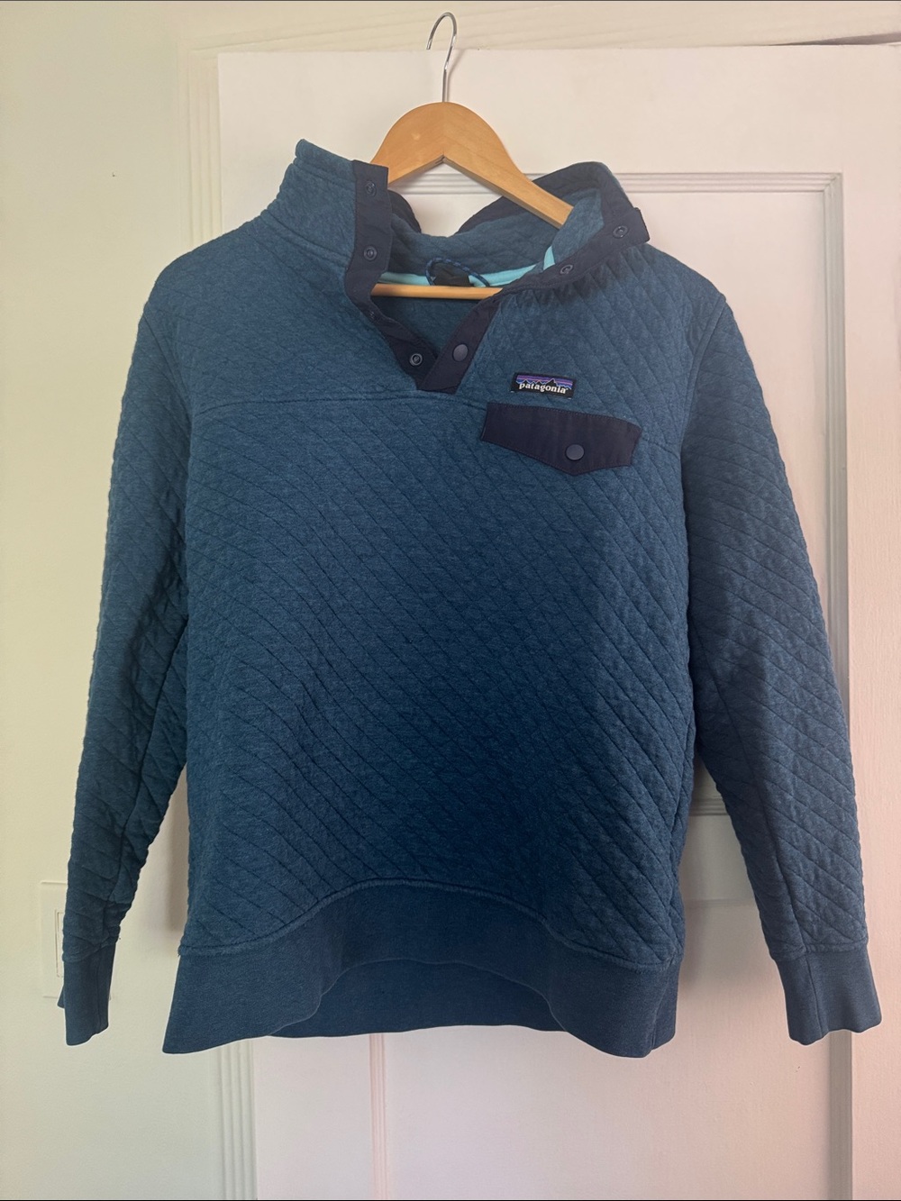Patagonia Quilted Zip Pullover - Teal